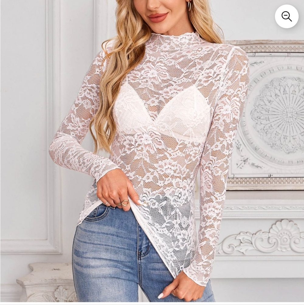 Elegant White Lace Blouse